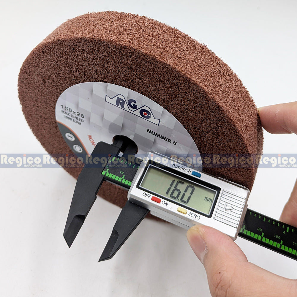 RGC  5" 150mm Polishing Wheel Non Woven Grit 80 120 240 G80 G120 G240