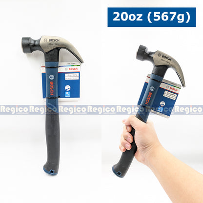 BOSCH Professional Claw Hammer Curved Nail Hammer Martilyo for Woodworking 12oz 16oz 20oz Bosch Hand Tool