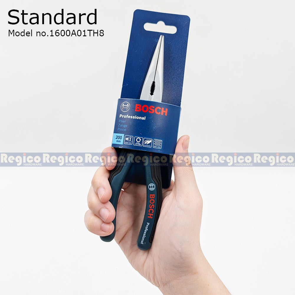 Bosch 200mm VDE & Standard Straight Long Nose Pliers 1600A02NE3 1600A02NE3 Bosch Hand Tools