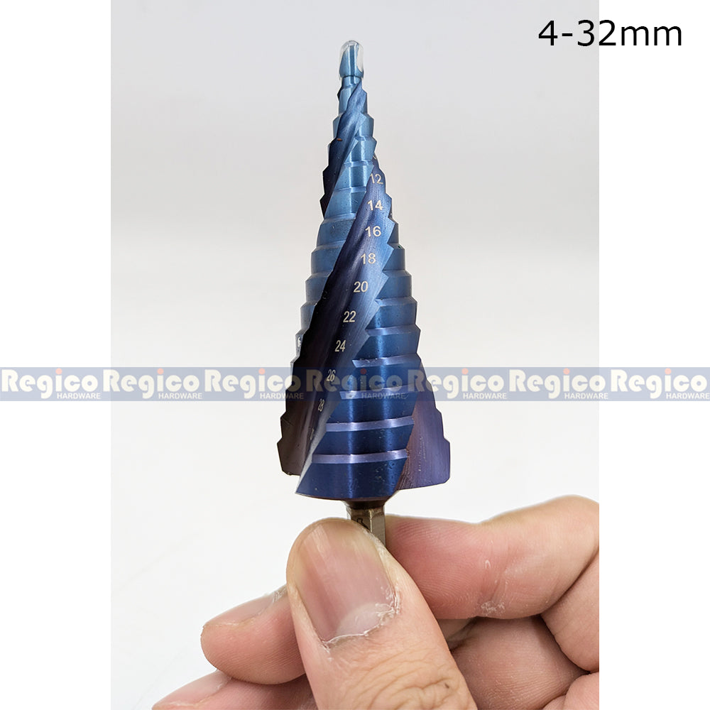 RGC AlTiSiN Coating 3 Flute Spiral Step Drill Bit