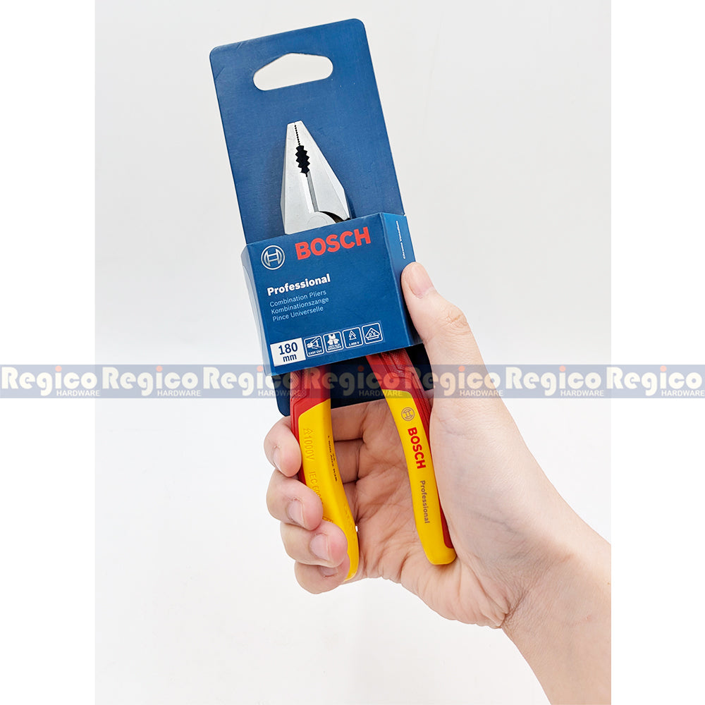 Bosch VDE Combination Plier 180mm Bosch Hand Tools (1600A02NE1)