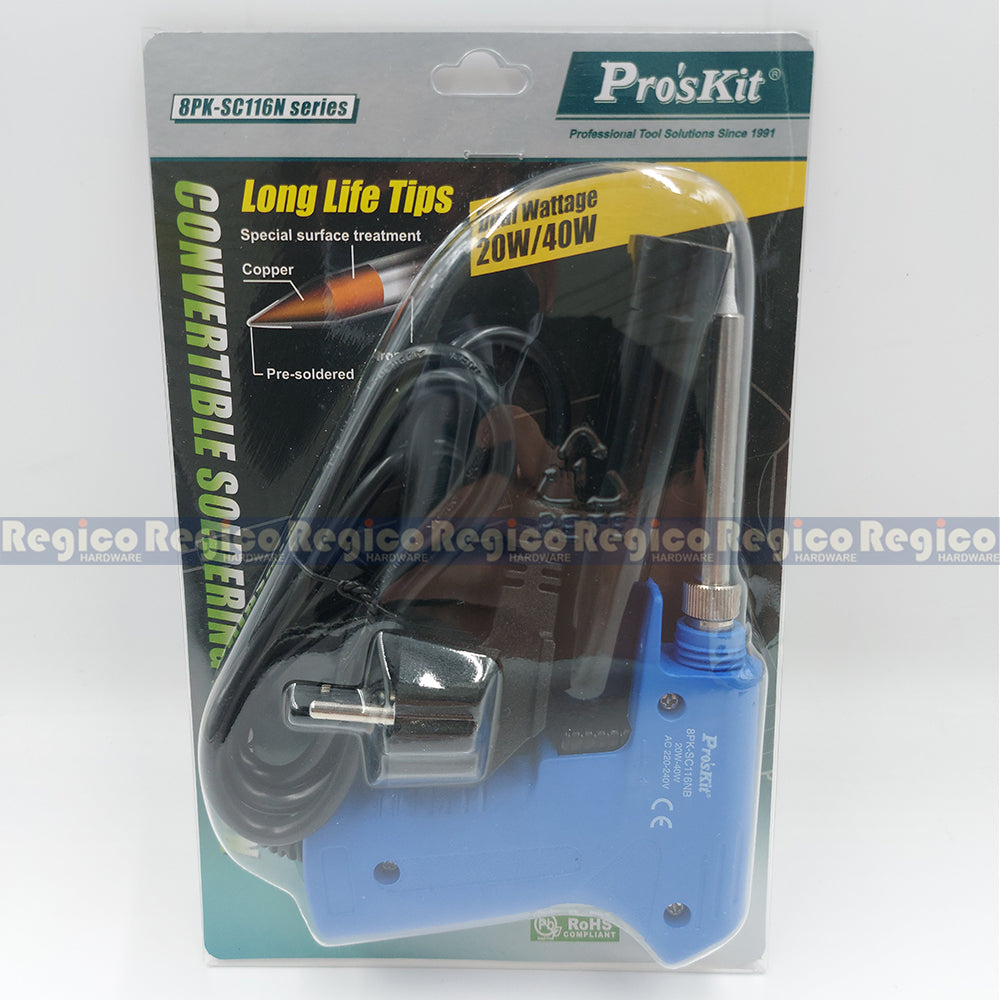 Proskit 20W/40W  400ºC Electronic Electrical Soldering Iron Gun 8PK-SC116NB