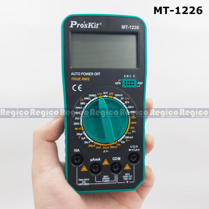 Proskit Digital Multimeter Tester Multitester Voltmeter Ohmmeter Ammeter MT-1226 MT-1220 Regico Hardware