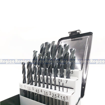 GSR 25pcs HSS High Speed Steel Twist Drill Bit Set for Wood Metal PVC Plastic