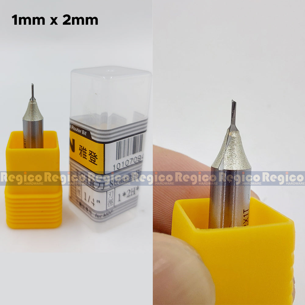 ARDEN 2 Flute 1/4  Shank Metric TCT Straight Router Bit #0107