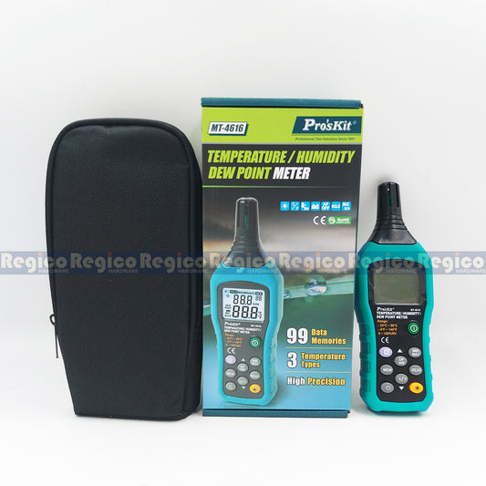 Proskit Temperature And Humidity Dew Point Moisture Meter Tester Thermo Hygrometer MT-4616