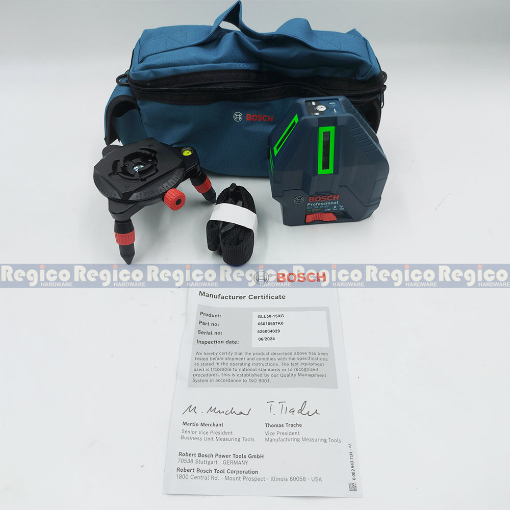 Bosch GLL 50-15xg 15m Green Line Laser Leveling Tool Bosch Measuring