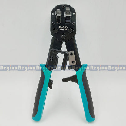Proskit RJ11 RJ45 End Pass Through Network Wire Crimper Cable Cutter Wire Stripper Stripping Tools CP-376N