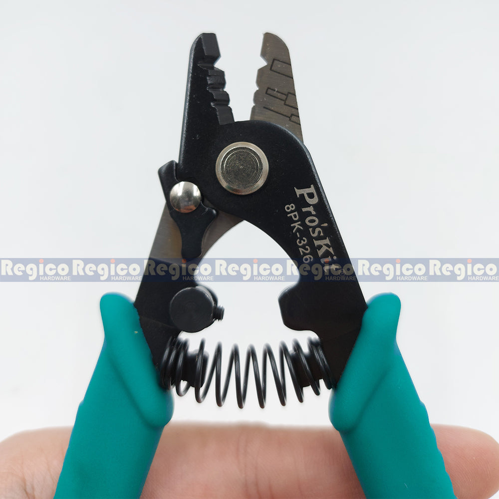 ProsKit Electronic Fiber Optic Stripper Cutter Cutting Electrical Pliers 8PK-326