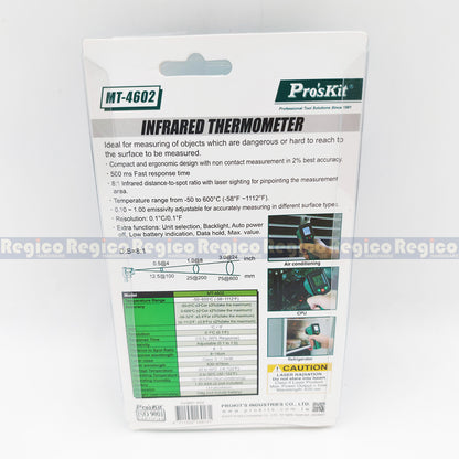 Proskit -50°C to 600°C Infrared Thermometer Thermoscanner MT-4602 (NOT FOR HUMAN BODY)