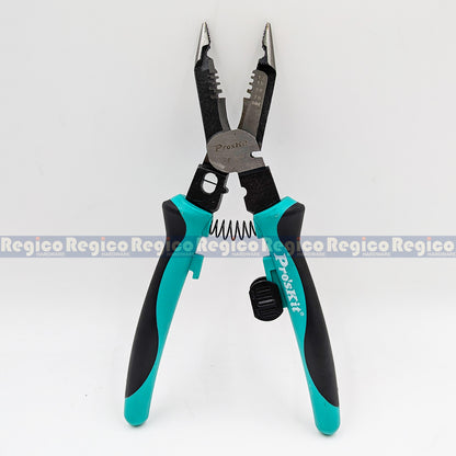 Proskit 5 in 1 Multifunctional Electrician's Pliers Clamping. Stripping, Cutting, Crimping, Splitting, Alloy Steel CP-420