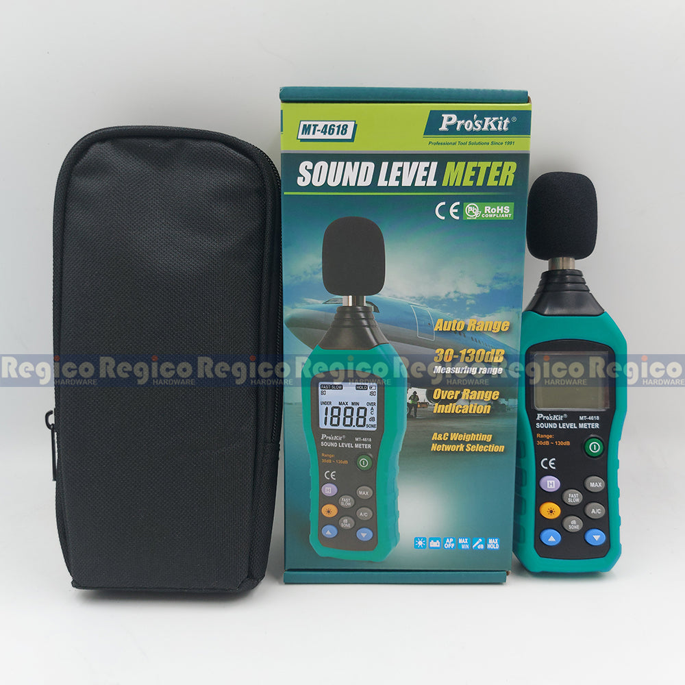 Proskit 30-130db Sound Level Decibel Noise Meter Noise Measuring Instrument Decibel Tester MT-4618