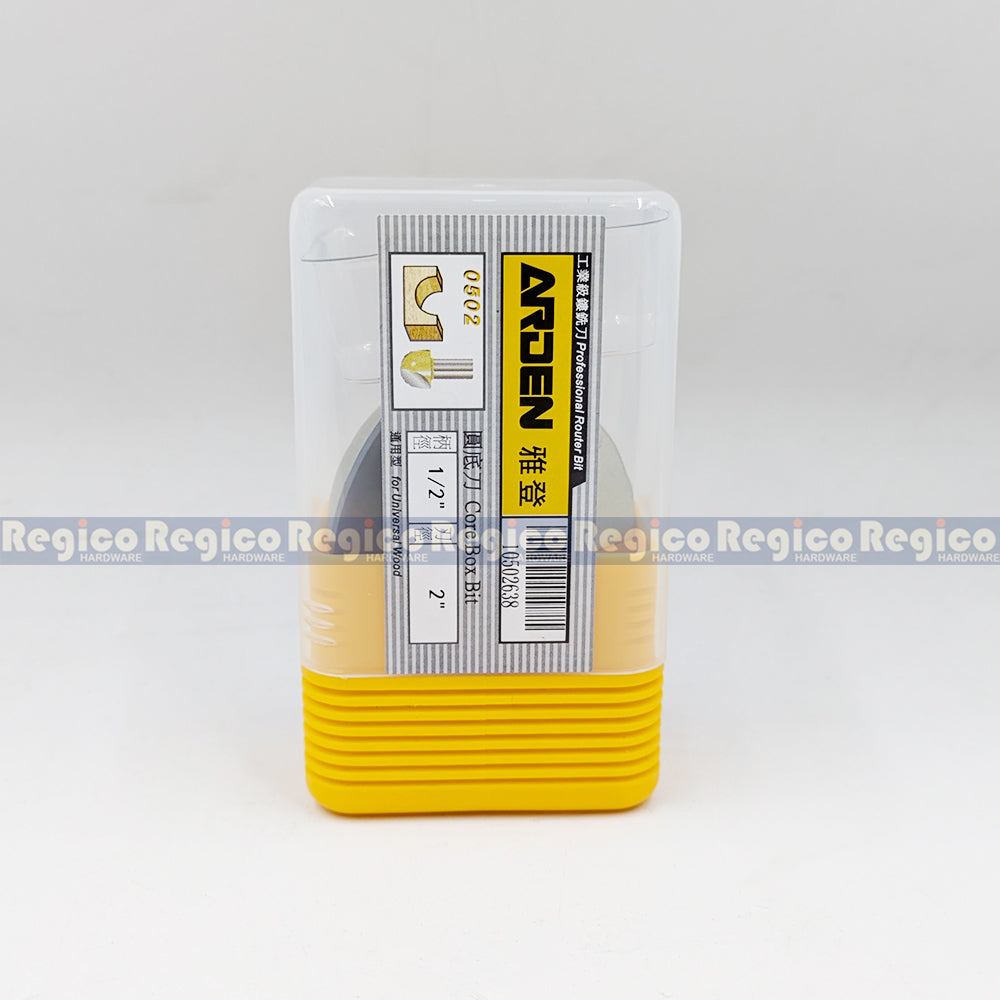 ARDEN 1/2 Shank Round Nose Core Box Cutter Bit Router Bit #0502