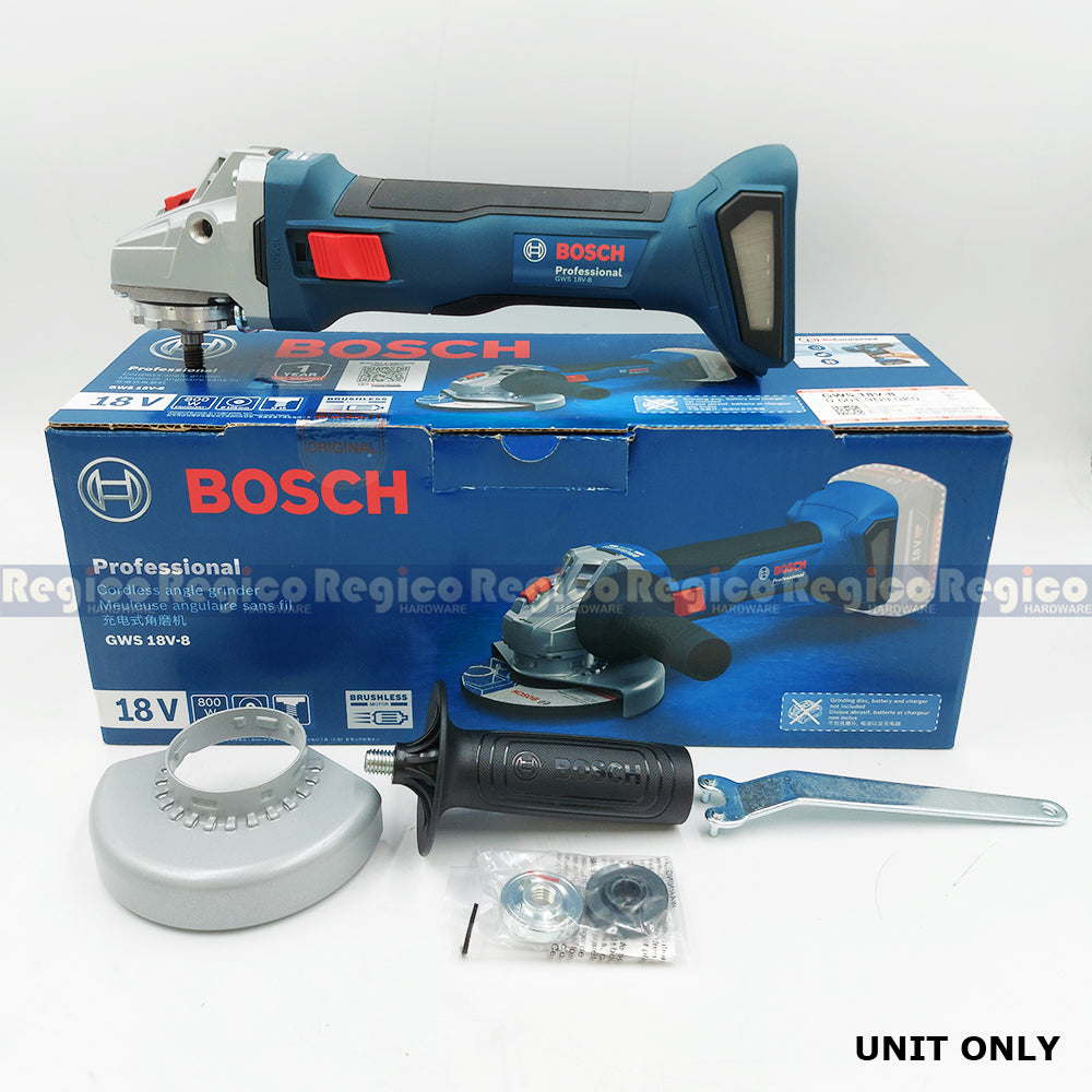 Bosch GWS 18v-8 M10 Cordless Angle Grinder 800w Bosch Cordless