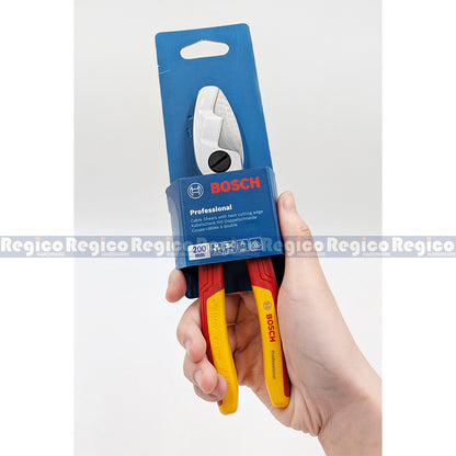 Bosch VDE Cable Shears 200mm AWG 2/0 Electrical Plies Bosch Hand Tools 1600A02NF4