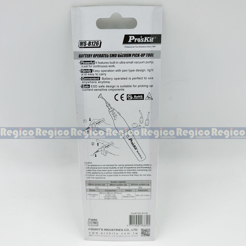 Proskit Anti static Vacuum Suction Pen Electronics Repair Tools  MS-B126