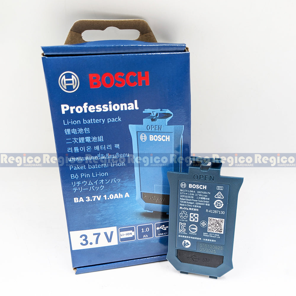 Bosch PRO BA 3.7V 1.0Ah Rechargeabale USB-C Battery for GLM GLL Line Laser Measuring Tools Bosch Accessories