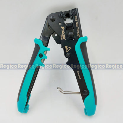 Proskit RJ45 Mini End Pass Through Network Wire Crimper Cable Cutter Wire Stripper Stripping Tools CP-342