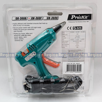 Proskit 7mm 20W Hot Melt Glue Gun 12PCS Glue Stick GK-360F