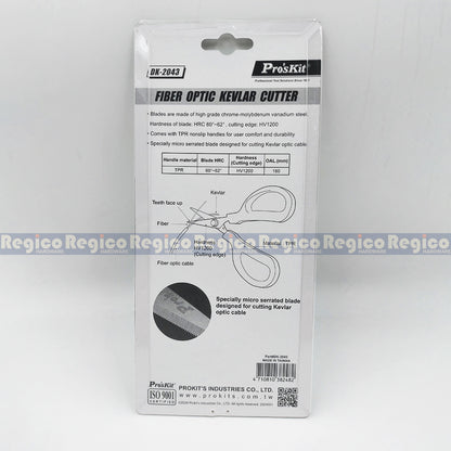 Proskit Fiber Optics Kevlar Cutter Serrated Scissors DK-2043