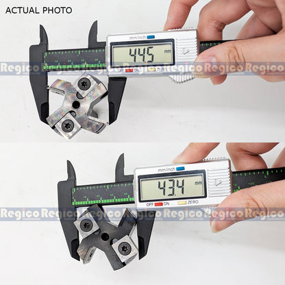 VSharp 2 inches 2+2 Flute 1/2 Shank Surfacing Flattening Wood Planer T-Cutter Router Bit for Woodworking