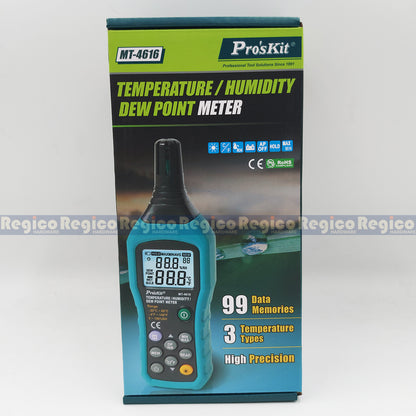 Proskit Temperature And Humidity Dew Point Moisture Meter Tester Thermo Hygrometer MT-4616