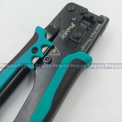 Proskit RJ45 Mini End Pass Through Network Wire Crimper Cable Cutter Wire Stripper Stripping Tools CP-342
