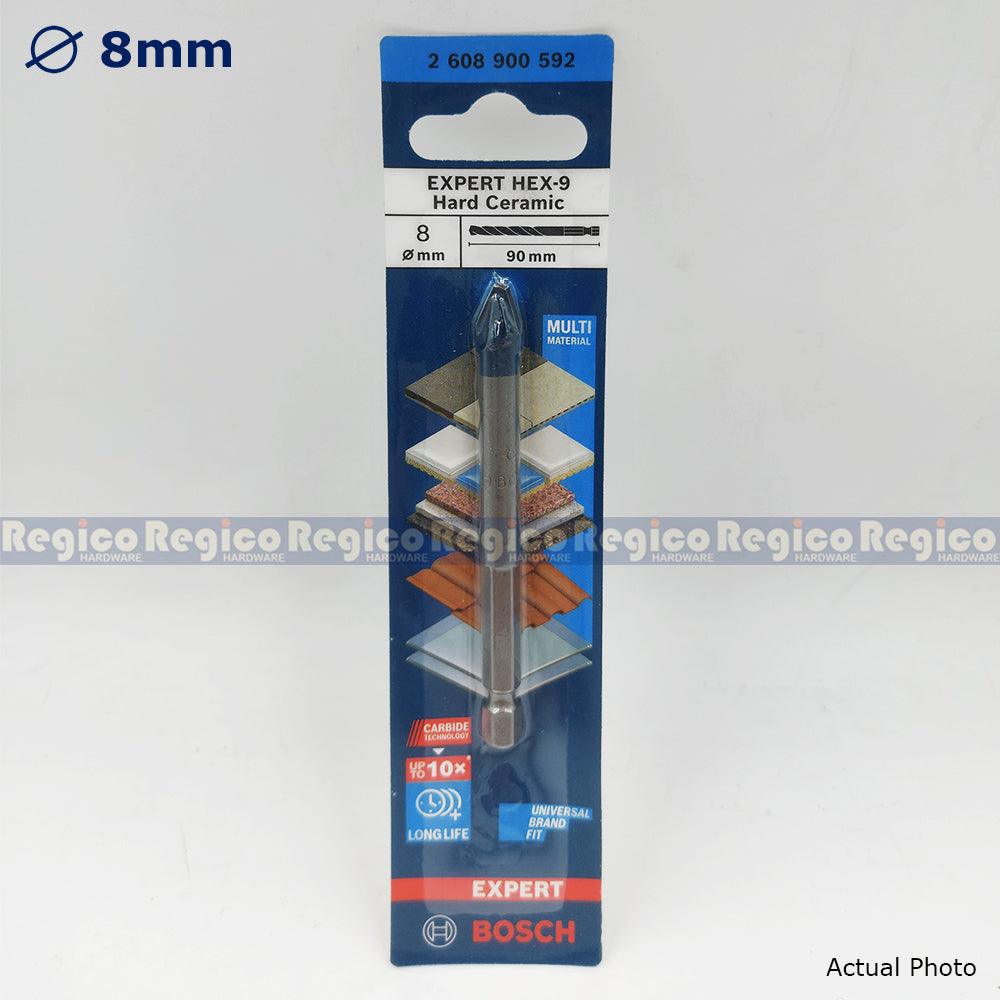 Bosch Expert Hex-9 Hard Ceramic Multimaterial Drill Bit for Impact Drill Driver  3mm 4mm 5mm 6mm 8mm 10mm 12mm Bosch Accessories