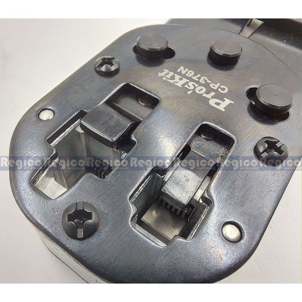 Proskit RJ11 RJ45 End Pass Through Network Wire Crimper Cable Cutter Wire Stripper Stripping Tools CP-376N