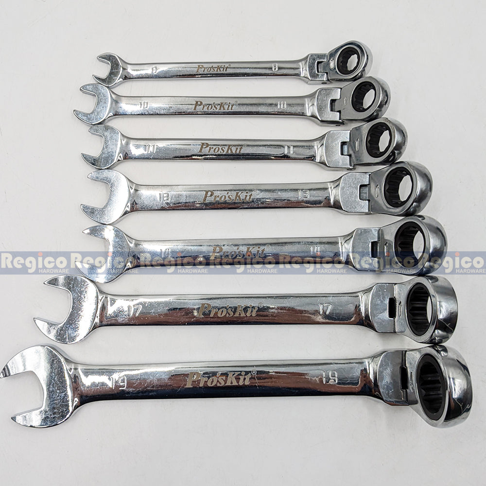 Proskit Flex Head Ratcheting Wrench Set HW-5907M