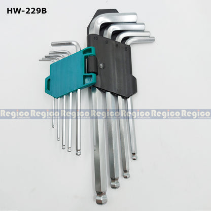 Proskit Metric Ball Point Long Arm Hex Key Set HW-229B HW-129