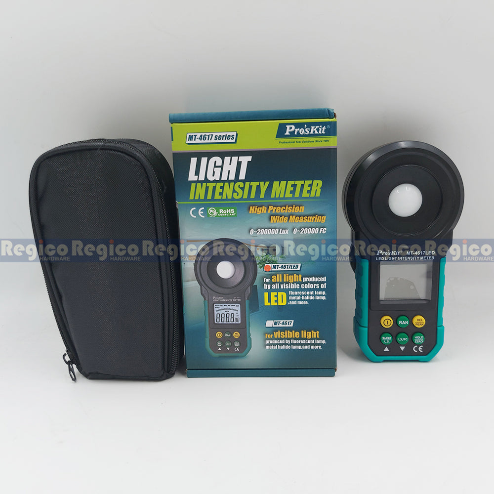 Proskit LED Light Intensity Lux Meter Photometer UV Meter UV Radiometer LCD Illuminometer Luminance Tester MT-4617