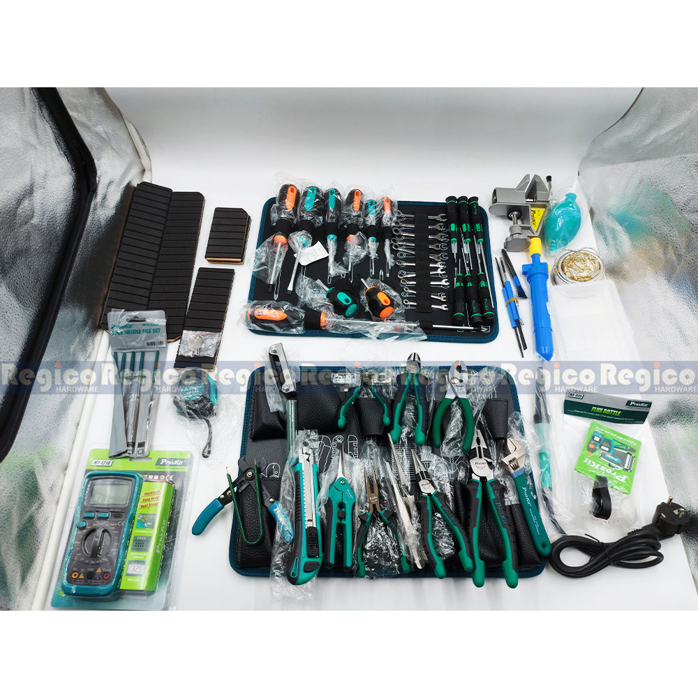 Proskit 66Pcs Electrician Repair Tool Box Set Circuit Repair Measurement Welding Repair Wiring PK-15307BM