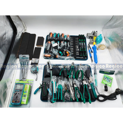 Proskit 66Pcs Electrician Repair Tool Box Set Circuit Repair Measurement Welding Repair Wiring PK-15307BM