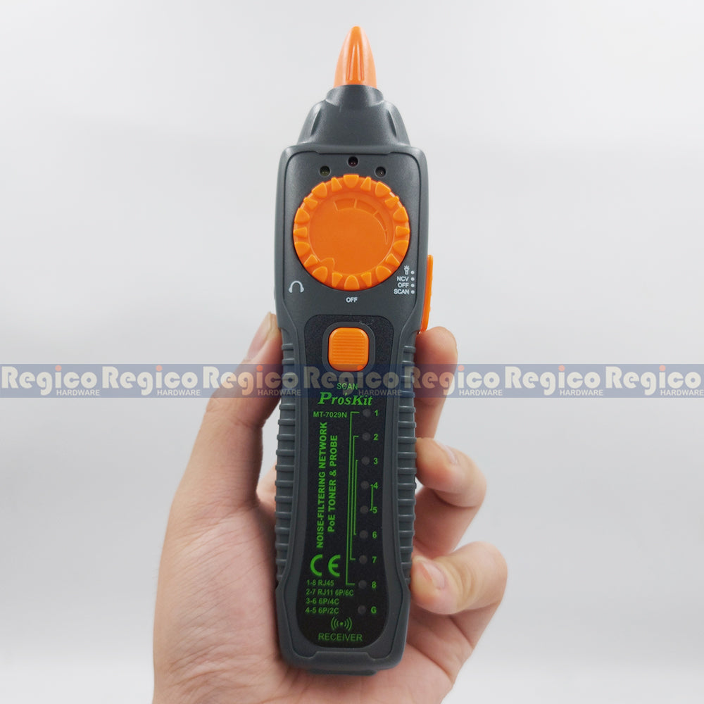Proskit Noise Filtering Network Tone and Probe Kit PoE Wire Tracer Circuit Tester Cable Amplifier MT-7029N