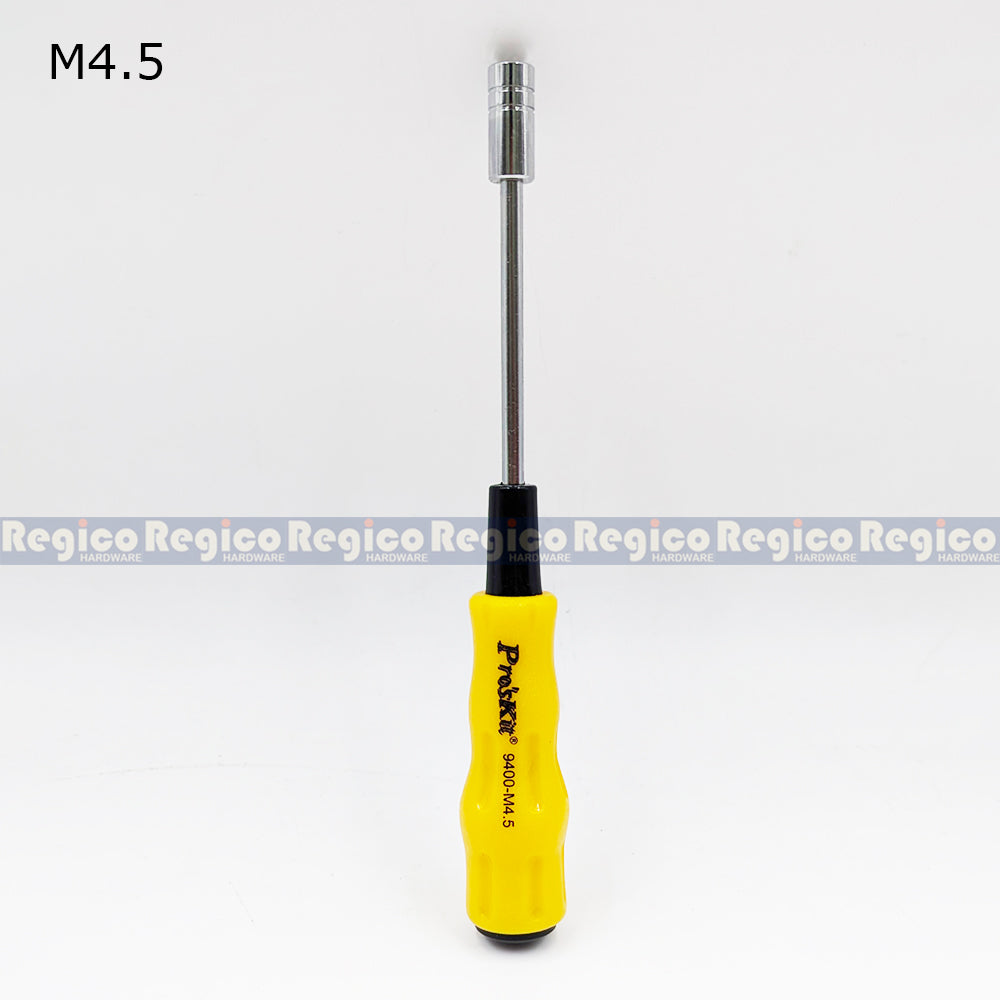 Proskit Hex Nut Drivers M3.5 M4 M4.5 M5 M5.5 M6 Electronic 3.0-6.0 Size Precision Hex Screwdriver Hand Tools