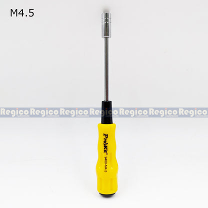 Proskit Hex Nut Drivers M3.5 M4 M4.5 M5 M5.5 M6 Electronic 3.0-6.0 Size Precision Hex Screwdriver Hand Tools