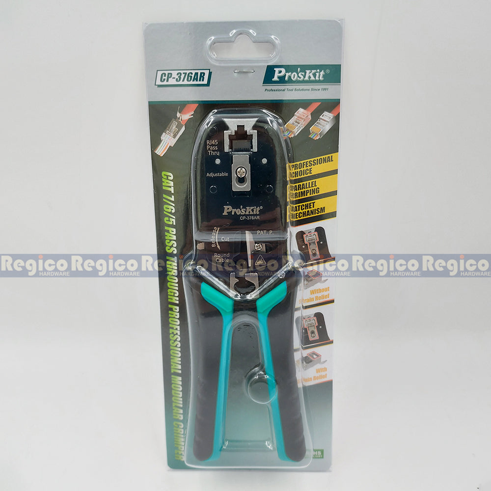 Proskit Cat 7 6 5 End Pass Through Wire Crimper CP-376AR