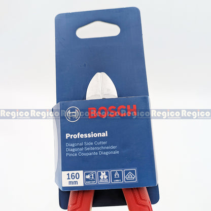 Bosch VDE Diagonal Side Cutter 160mm Electrical Pliers Bosch Hand Tools (1600A02ND9)