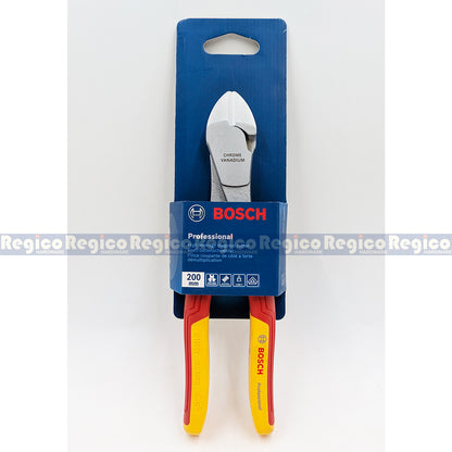 Bosch 200mm VDE High Leverage Diagonal Side Cutters (1600A02NE2)