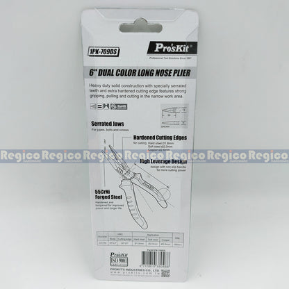 Proskit 6in Long Nose Cutting Plier Electrician Tools 1PK-709DS