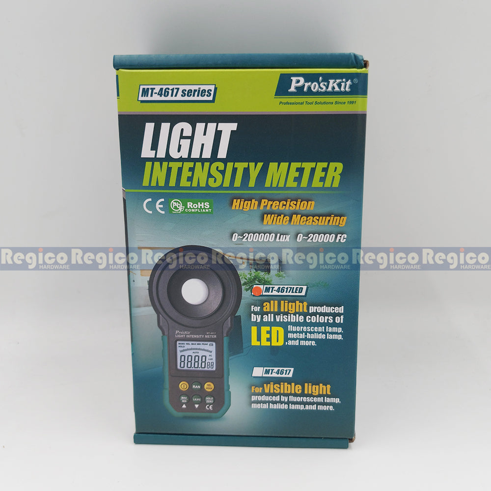 Proskit LED Light Intensity Lux Meter Photometer UV Meter UV Radiometer LCD Illuminometer Luminance Tester MT-4617