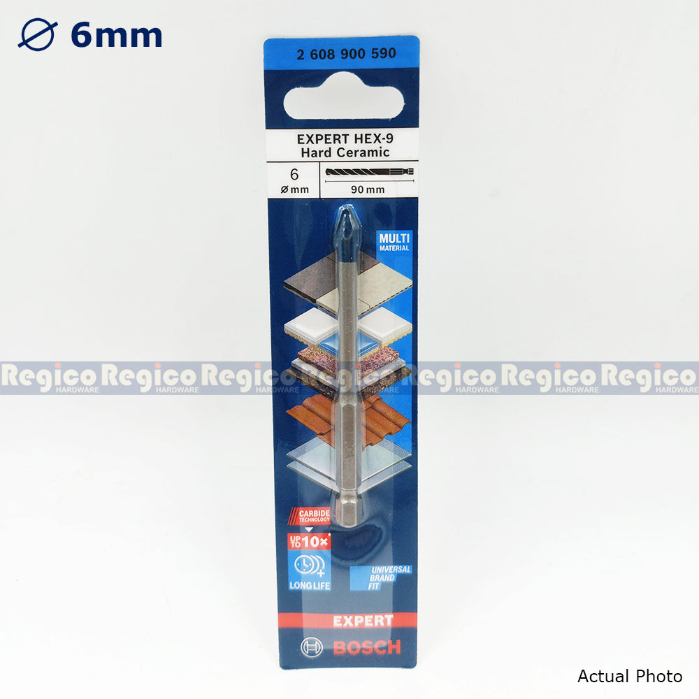Bosch Expert Hex-9 Hard Ceramic Multimaterial Drill Bit for Impact Drill Driver  3mm 4mm 5mm 6mm 8mm 10mm 12mm Bosch Accessories