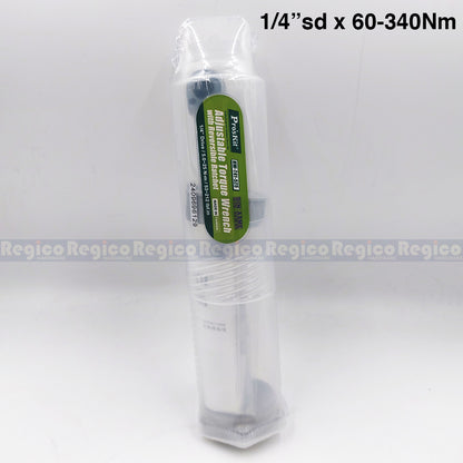 Proskit 1/4 Square Drive Click Type Adjustable Torque Wrench Hand Tool 1/4 in sd x 5-25Nm