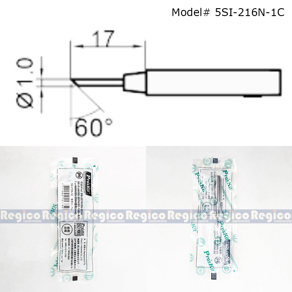 Pro'sKit Replacement Tip for Soldering Irons 5SI-216N 1C 2C 3C 4C K