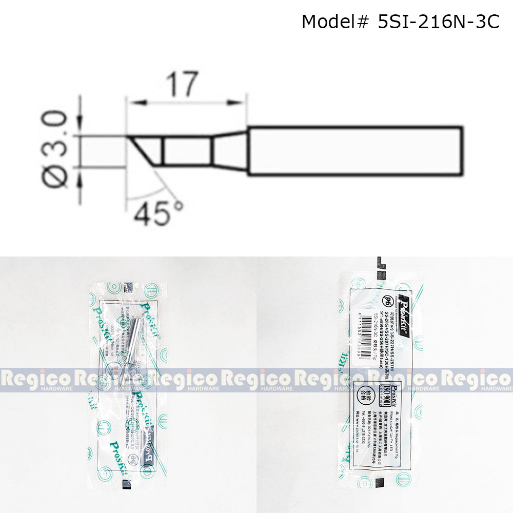 Pro'sKit Replacement Tip for Soldering Irons 5SI-216N 1C 2C 3C 4C K