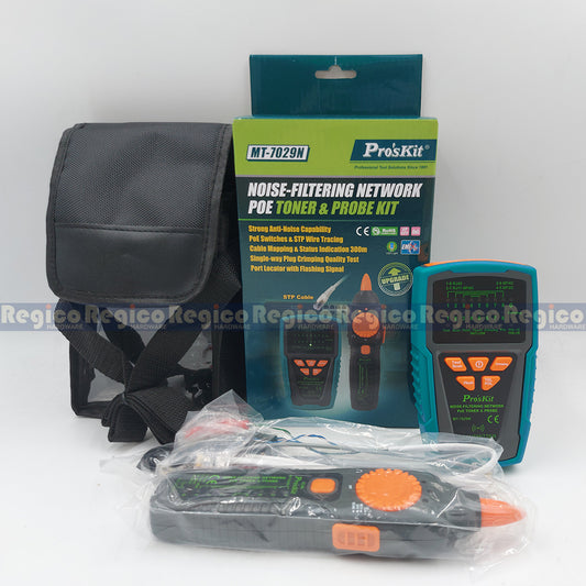 Proskit Noise Filtering Network Tone and Probe Kit PoE Wire Tracer Circuit Tester Cable Amplifier MT-7029N