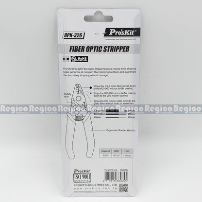 ProsKit Electronic Fiber Optic Stripper Cutter Cutting Electrical Pliers 8PK-326