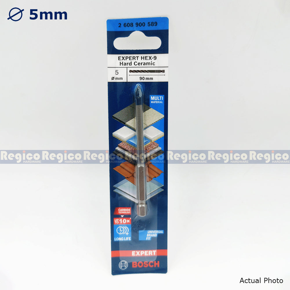 Bosch Expert Hex-9 Hard Ceramic Multimaterial Drill Bit for Impact Drill Driver  3mm 4mm 5mm 6mm 8mm 10mm 12mm Bosch Accessories