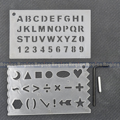 RGC Electric Engraver Tool Set | Engraving Pen with Letter Template Carbide Engraving Bit for Metal, Glass, Wood & DIY